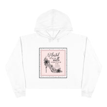 Load image into Gallery viewer, Blessed Walk Crop Hoodie (BW)
