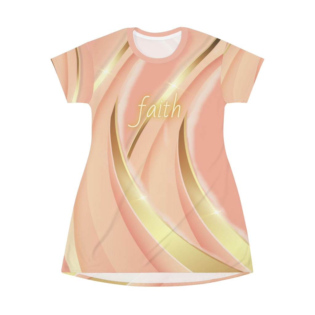 Faith All Over Print T-Shirt Dress